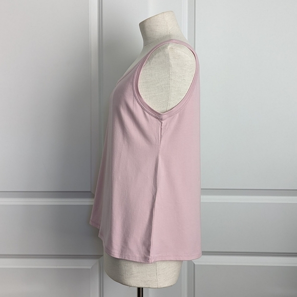 Eileen Fisher Tank Organic Cotton Stretch Jersey Scoop Neck Light Plum L NWT - Picture 8 of 12